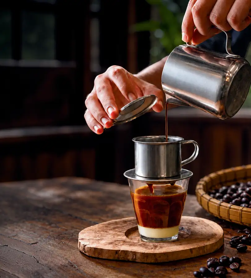 70. Vietnamesischer schwarzer Kaffee