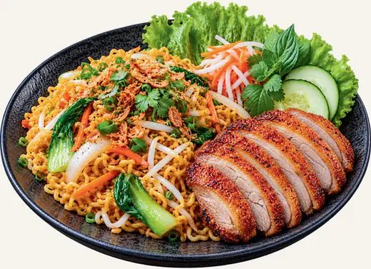 11D. Mì tôm xào Vịt chiên giòn